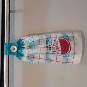 Handcrafted crochet towel